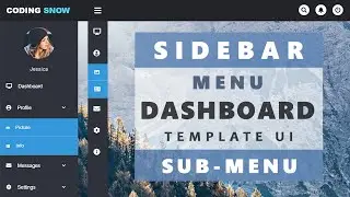 Sidebar Menu With Sub-Menu Dashboard Template UI - Side Navigation Bar - Using CSS, HTML & jQuery