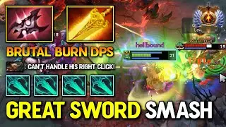 GREAT SWORD SMASH CARRY Wraith King Armlet + Radiance Build Brutal Burn DPS 7.37 DotA 2