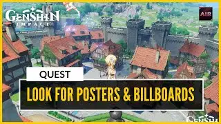 Genshin Impact - Look For Posters & Billboards In Mondstadt [Quests]