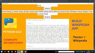 Build wikipedia App (python gui)