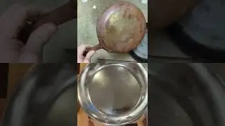 Before/after retinning two old Mauviel copper skillets. Tinned copper, the only eternal cookware