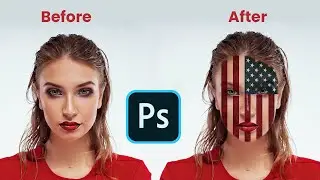 How to Face painting effect on to the Face in Adobe Photoshop - Free Tutorial - Beginners