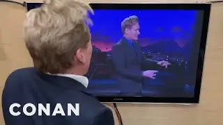 Conan Watches Himself On TV | CONAN on TBS