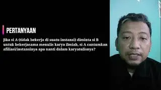 #72 Q&A Pak Oktiyas - Bagaimana apabila kita tidak memiliki afiliasi/instansi dalam menulis jurnal?