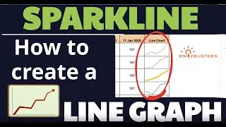 Make a LINE GRAPH in a SINGLE CELL with SPARKLINE  in Google Sheets with examples for dashboards