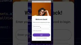 Beautiful flutter login page UI.