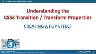 CSS -3103  CSS3 Transition / Transform Property – Hover Flip Over Effect