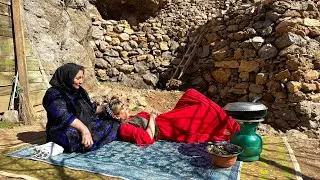 Village Life in Iran / Cooking spinach gratin for iftar in Ramadan Kareem