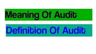 Meaning Of Audit | Definition Of Audit | What Is Audit