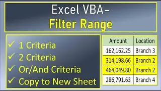 Excel VBA Filter Range and Copy