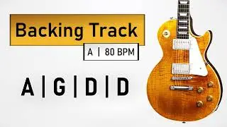 Southern Rock BACKING TRACK in A | 80 BPM | A G D D | Guitar Backing Track