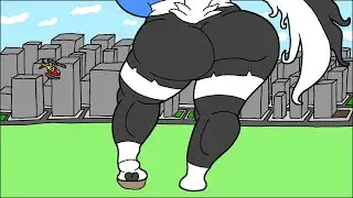 LOONA WOLF FURRY MOMMY GIANTESS MUSCLE GROWTH UNAWARE POV CITY BOOBS FEET BUTT CRUSH