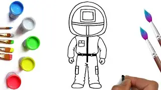 We draw a warden, a square character from the movie 