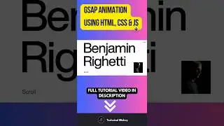 GSAP Animation Website Clone | GSAP Tutorial | GSAP #shorts