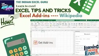 How to Get Wikipedia as an Excel Add-ins