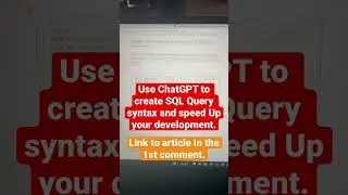 ChatGPT real world example. Generate SQL Query Syntax for Oracle Cloud #oracle #chatgpt #chatgpt3