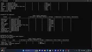 How to describe table in postgres | Describe table in PostgreSQL