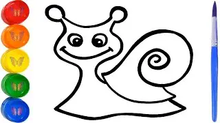 How to draw a snail for kids / Раскраска улитка для детей / Bolalar uchun chizmalar