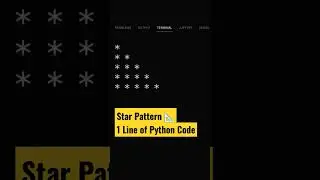 Star Pyramid Pattern using One Line Python Code #shorts #coding #programming