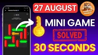 27 AUGUST Mini Game Hamster Kombat | Hamster Kombat Key | Mini Game Puzzle (Solved 100%)