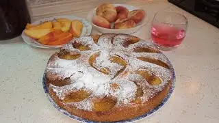 Самый быстрый и всеми любимый пирог с персиками!
