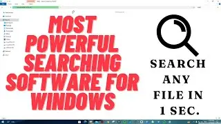 Most powerful searching software for windows. Everything software.