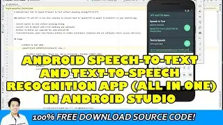 Android Speech To Text and Text To Speech Recognition App (All in One) | Free Download Source Code