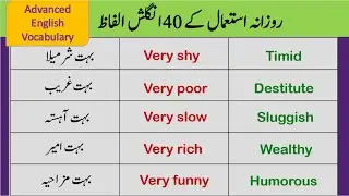 40 Advanced English Vocabulary Words with Meanings in Urdu for Beginners