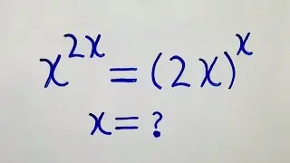 A nice math olympiad exponential problem | Olympiad mathematics  (x)=?
