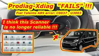 ProDiag-Xdiag fails on new cars ! Fiat Talento ABS problems. errors : U3003, C0037,C003A.