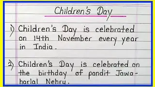 10 lines on children's day in english || About children day