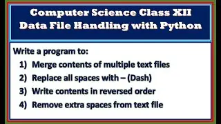 Data File Handling Program | Text File Programs in Python