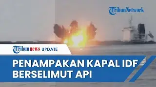 Detik-detik Kapal Tutor Israel Berselimut Kobaran Api Diserang 2 Kapal Houthi, Kini Tenggelam