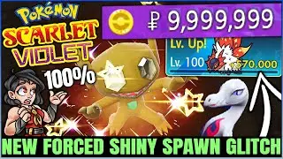 New FAST FORCED Shiny Spawn Exploit & INFINITE Money & XP Easy AFK Farm - Pokemon Scarlet Violet!
