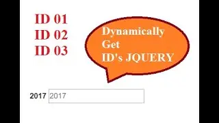 How to use Dynamically ID in JQuery . (HTML Form)