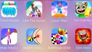 Help Me Tricky Puzzle, Count Masters, Layer Man, Tom Gold Run, Tom Hero Dash, High Heels, Ball Merge