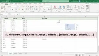 How to calculate sum of values based on multiple conditions using SUMIFS function in Excel