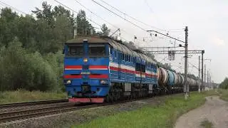 Train videos. Freight trains in Russia - 98