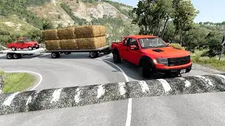 Cars vs Massive Speed Bumps #92 - beamng.drive beamng cars TV