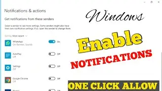 How to turn on notifications on laptop | How to enable push notifications on windows 10