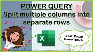 Split data in power query: split data from rows to columns using power query