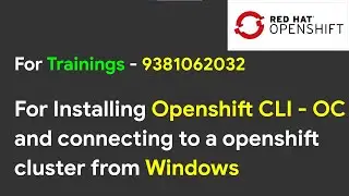 OpenShift - Installing CLI (OC) in Windows | Openshift Command Line Interface