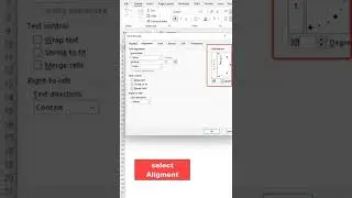 How to change text alignment in excel 
