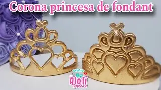 CORONA de princesa 👑  De fondant | CAKE TOPPER super fácil!