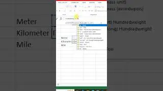 Convert Meter into Kilometers in Microsoft Excel #kilometer #excel #shorts