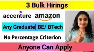 Accenture Bulk Recruitments| Amazon Fresher Jobs| Latest Jobs 2023| Anyone Can Apply