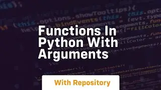 functions in python with arguments