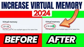 How to Increase Virtual Memory in Windows 11, 10 (2024)🚀Boost PC🖥️Get Free Virtual RAM || VRAM