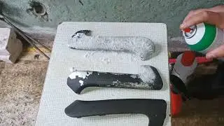 удаление краски с пластика.