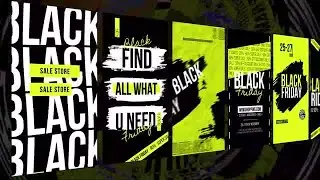 Stories Black Friday Instagram NEON After Effects Templates